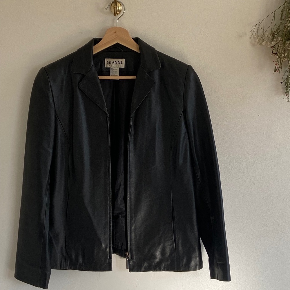 intage Leather Jacket (Gianni) 90's/Y2K